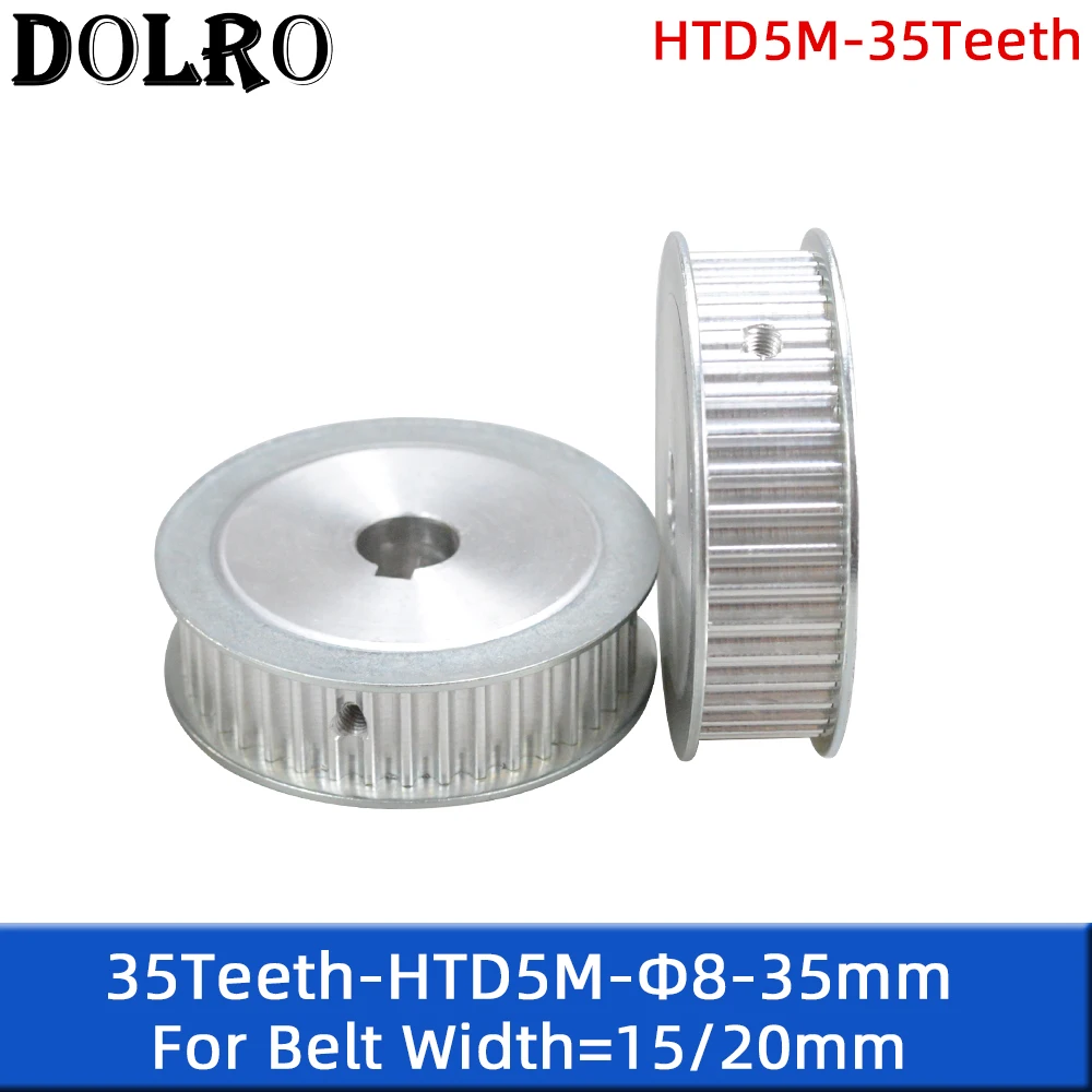 Polia de Distribuição Síncrona Htd 5m de 35 Dentes Diâmetro 10 12 12. Engrenagem da Roda 35 t 14 15 16 17 18 19 20 22 24 25 mm de Largura 15 mm Htd5m