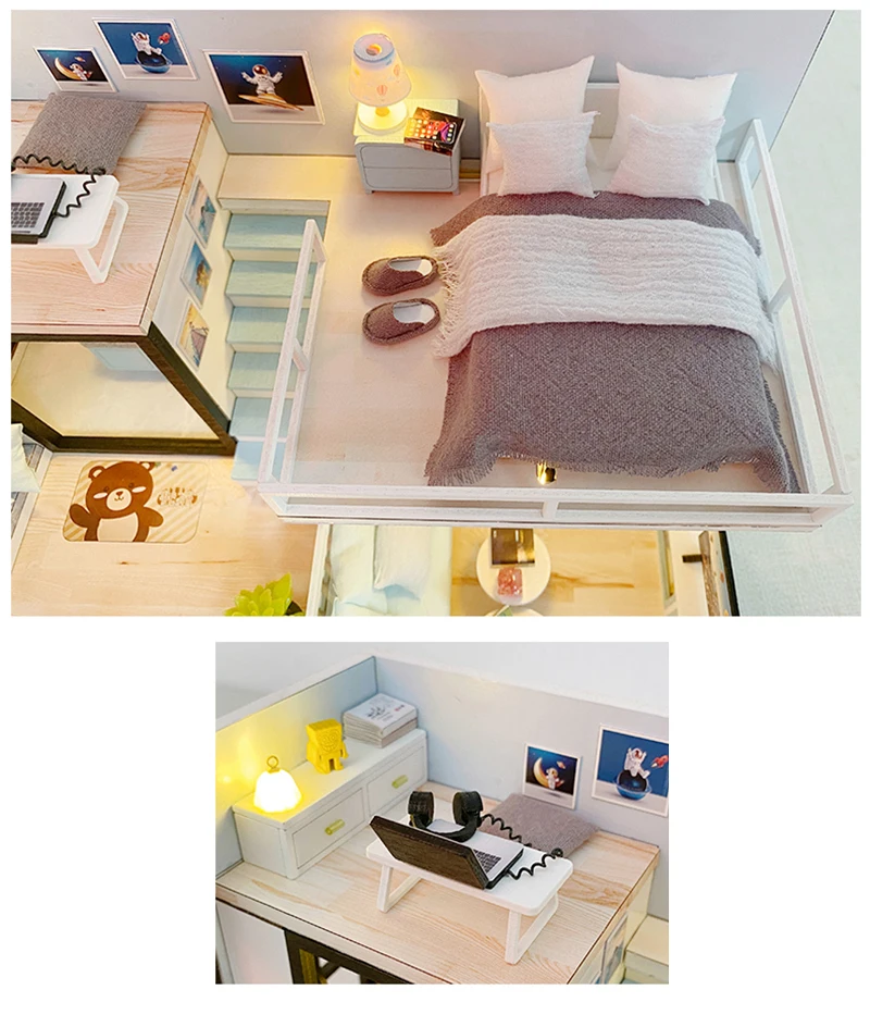 Modern Loft V1 Dollhouse DIY Miniature House Kit