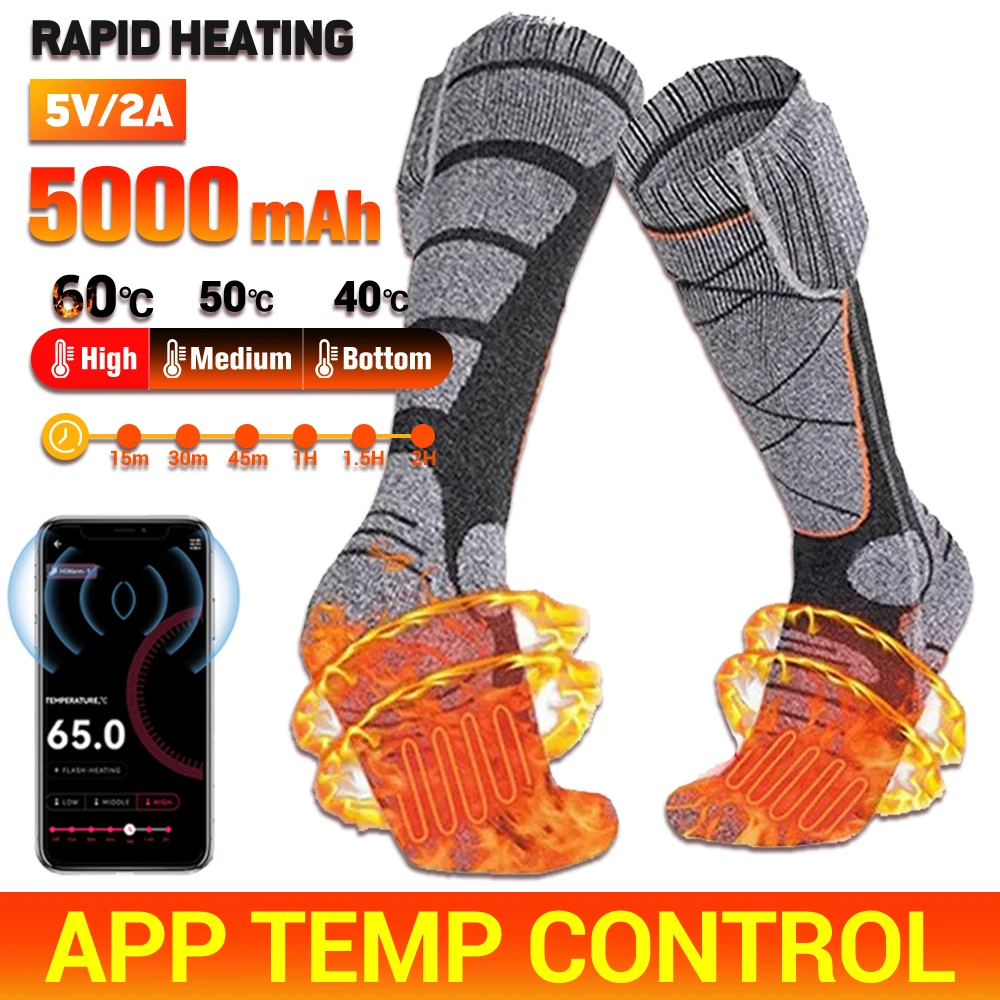 

Heated Socks Man Women Winter Thermal Heated Foot Warmer Rechargeable Outdoor Sport Ski Heating Socks Warm Snowmobile Skiing