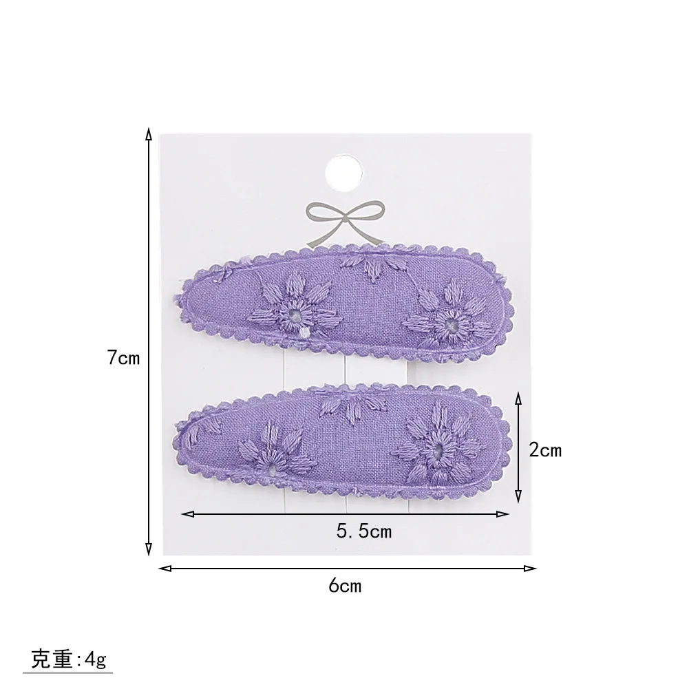 Hair Clips 2pc Floral Print 2inch Basic Snap - Uniqwear