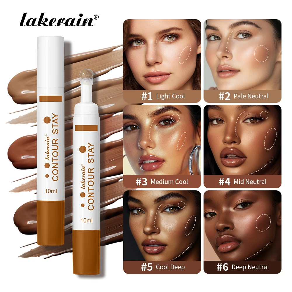 Liquid Contour STAY Long Wear Bronzer Cream Contour Makeup Long Lasting Nourishing Hydrating Face Contour 6 Colors