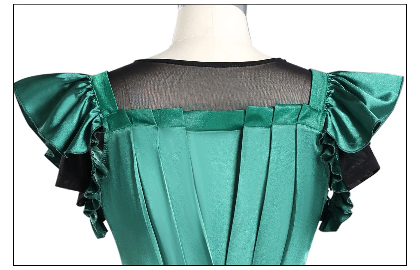 Generic Green High-Low Gothic Gown Costume for Women (Unofficial)