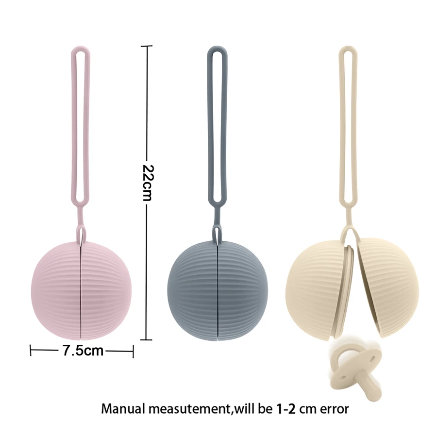 Ball Baby Silicone Nipple Holder Container Box Keep Pacifier Case Pacifiers And Accessories Storage Box Teat Attachment 1PCS