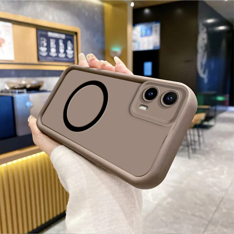 Shockproof Silicone Soft Protective Phone Case with Magnetic Sticker - Bumper Cover