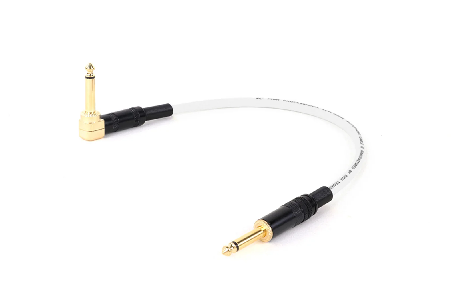 0,2 m-15 m vergoldetes 6,35 mm/6,5 mm Stecker auf Stecker 90-Grad-Winkelstück auf gerades Mono 1/4 Zoll TS-Musikinstrument-Gitarrenkabel – Detail 6