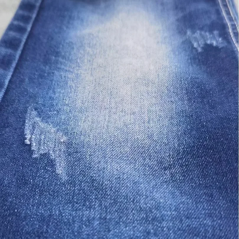 Ultra Soft Low Elastic Denim Fabric No Bamboo Version Micro Flared Pants Autumn Winter Chinese Style 78259 Denim Material