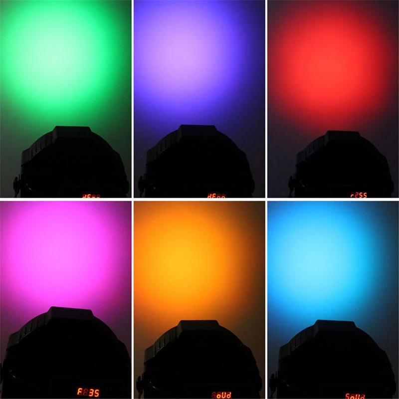 LED 다운라이트 RGB 사운드 활성화 무대 조명, 리모컨 워싱 라이트, 웨딩 파티 라이브 공연, 10W x 18