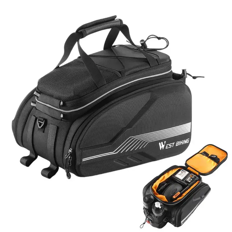 

Bicycle Panniers Bikes Bags For Adult Bicycle Hard Shell Bicycle Saddle Bag EBike Accessories Luggage Trunk Panniers Reflective