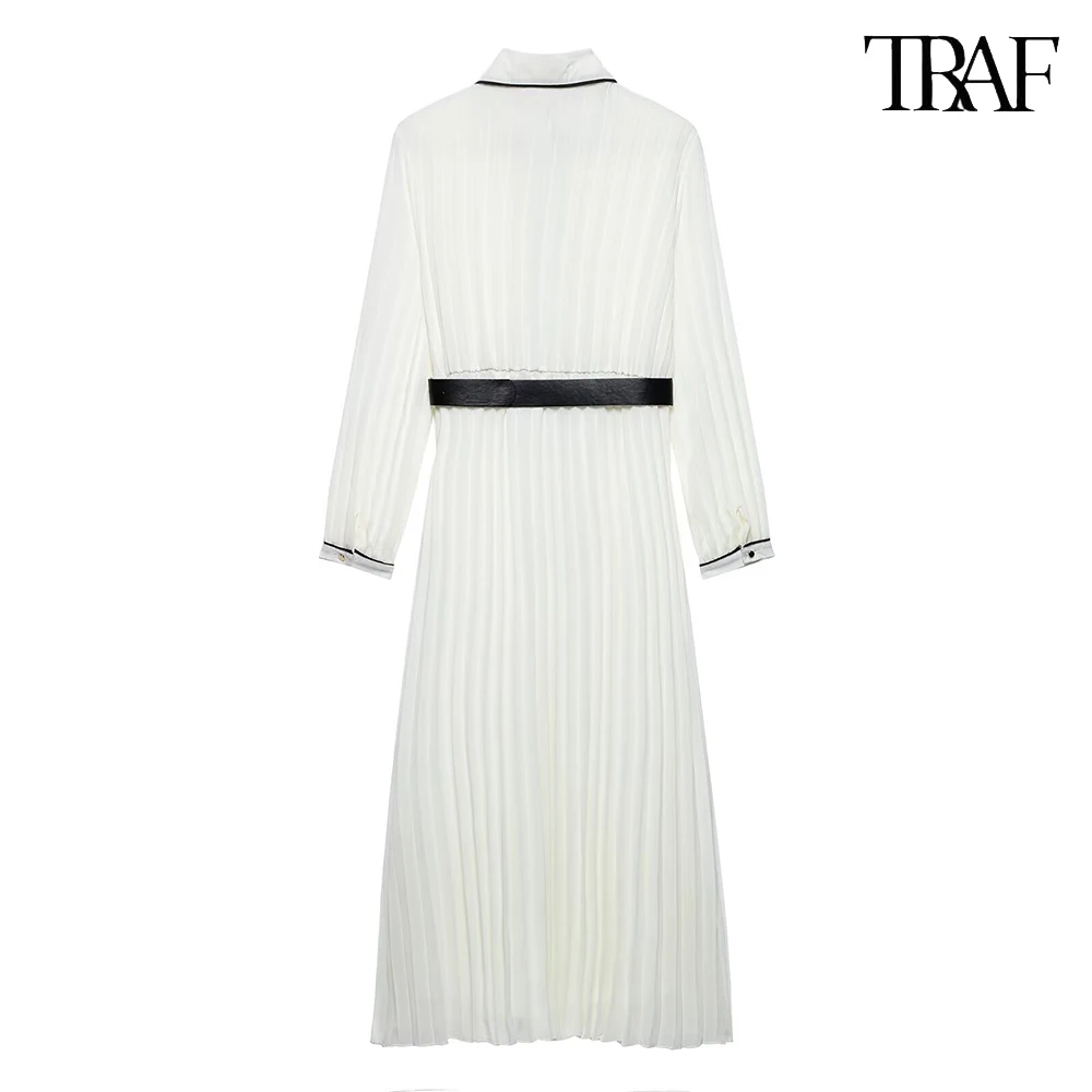 فستان نسائي ملون ذو طيات