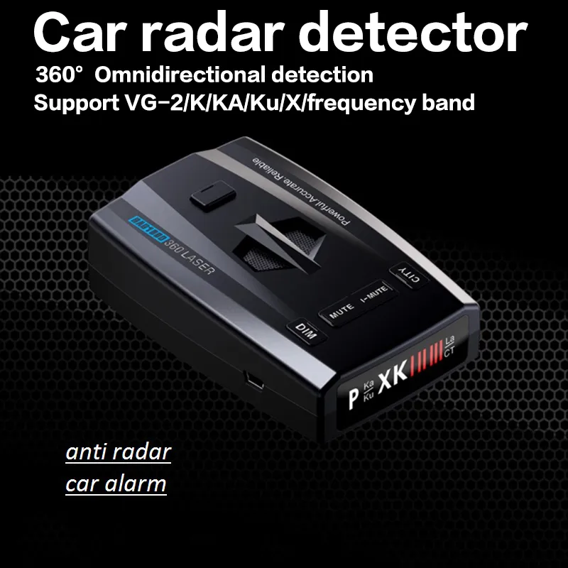 Tomostrong RAD1000 Car Speed Radar Detector English Russian VG-2/K/KA/Ku/X Frequency Band Car Antiradar Alarm Device Accessories
