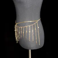 Festival Women's Metal Body Jewelry Sexy Fashion Belly Chain Tzitzit  Stars Waist Chain Birthday Party Daily Wear Accessories 6