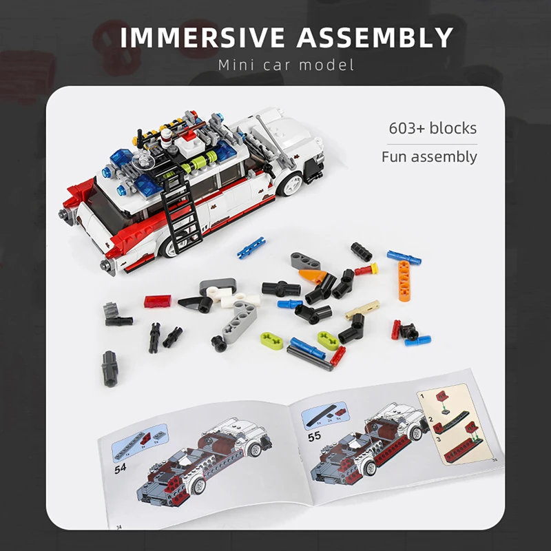 City Technical Super Speed Racing Car Model Building Blocks MOC Mini Movie Vehicle Assembly Bricks DIY Toys For Kids Gifts 4