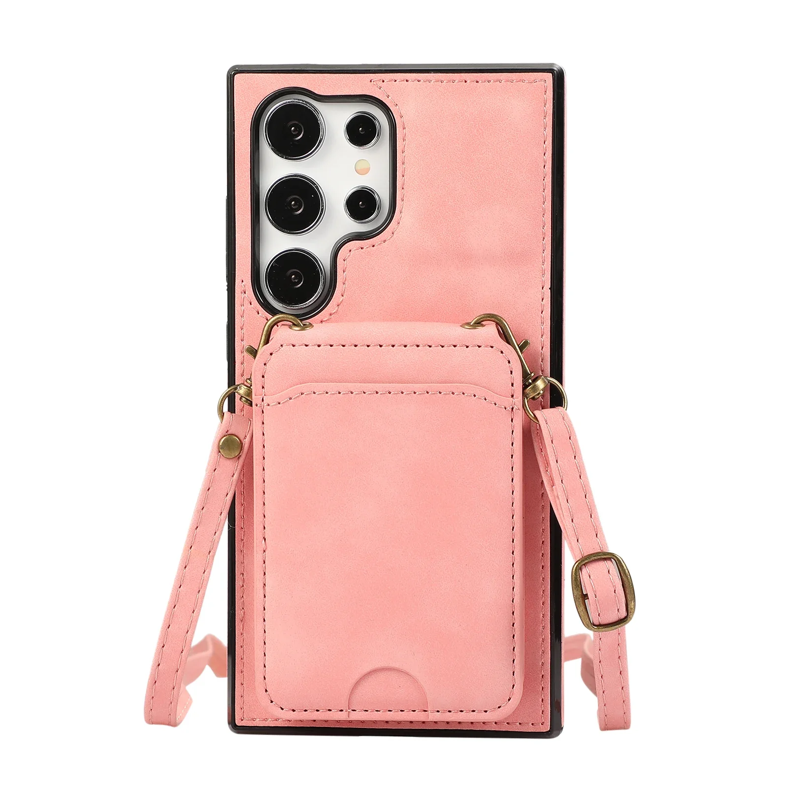 Leather Card Slot Wallet Holder Crossbody Phone Case