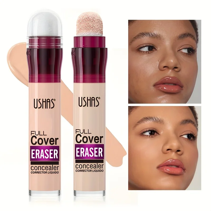 Sponge Head Liquid Foundation Concealer Face Makeup Waterproof Oil-Control Concealer Base Cream Cover Dark Circles Skin Care sponge head concealer liquid concealer waterproof concealer makeup concealer face concealer concealer foundation cream