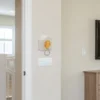 Birdhouse Key Ring - White House with Yellow Bird 6