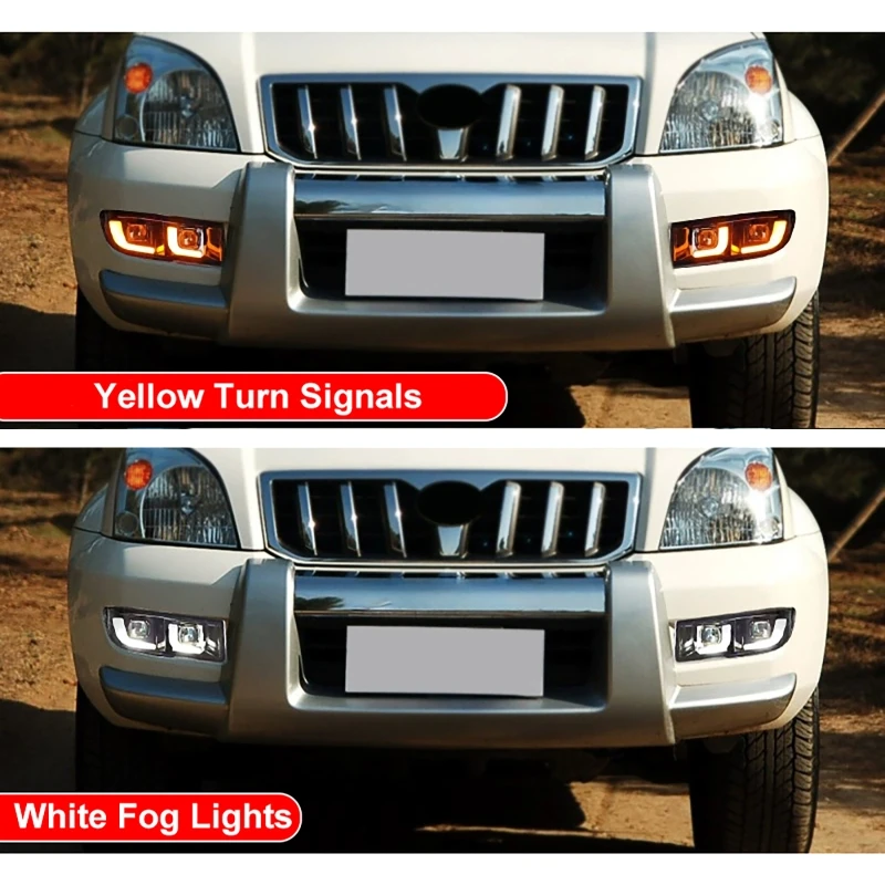 LED 안개등 DRL 라이트 방향 지시등 토요타 랜드 크루저 프라도 120 GRJ120 TRJ120 FJ120 LC120 2002-2010