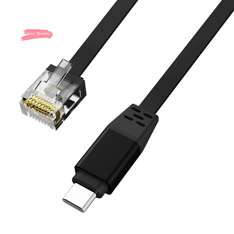 Y-1Pcs 블랙 타입-C TO RJ45 연결 케이블 전화 유선 네트워크 어댑터 노트북 태블릿 1000m