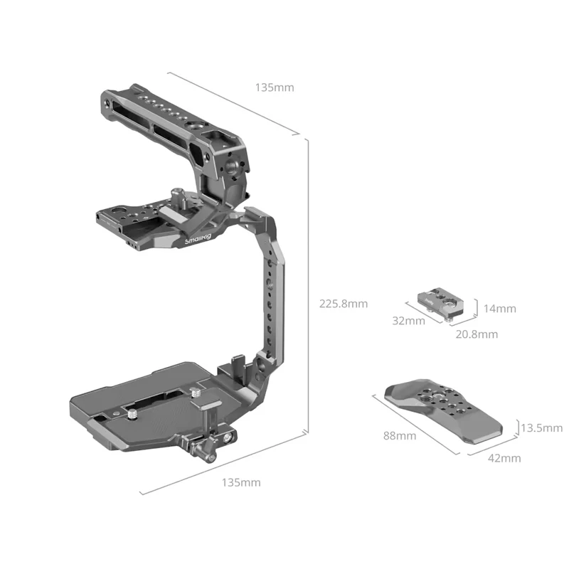 SmallRig Camera Cage Kit for Canon EOS C80 with Top Plate Baseplate Right Side P