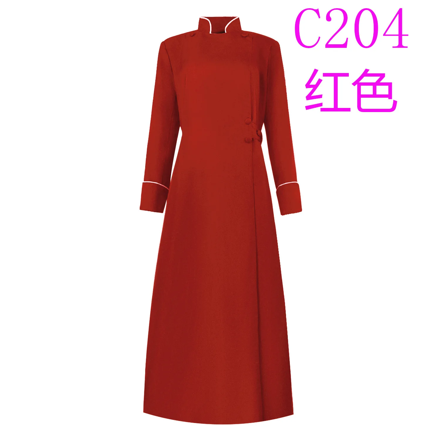 Medieval Church Priest Robe Trench Jacket Cassock Clergy Preacher Men Stand Collar Single Breasted Minister Choir Roman Pastor
