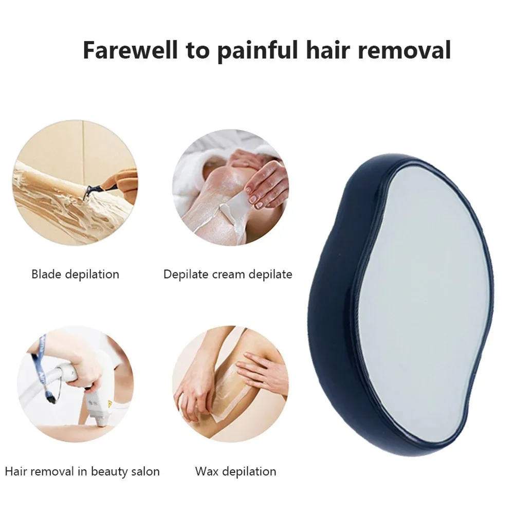 Image highlighting the easy cleaning aspect of the crystal hair removal tool.