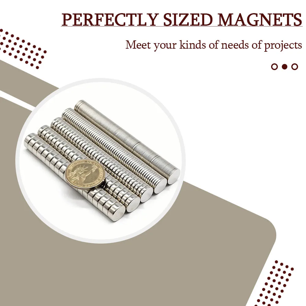 Superstarker runder Neodym-Magnet, leistungsstarke Magnete, N35, kleiner Permanentmagnet, NdfeB-Kühlschrankmagnet, 12 x 1, 12 x 2, 12 x 3, 12 x 5 – Detail 4