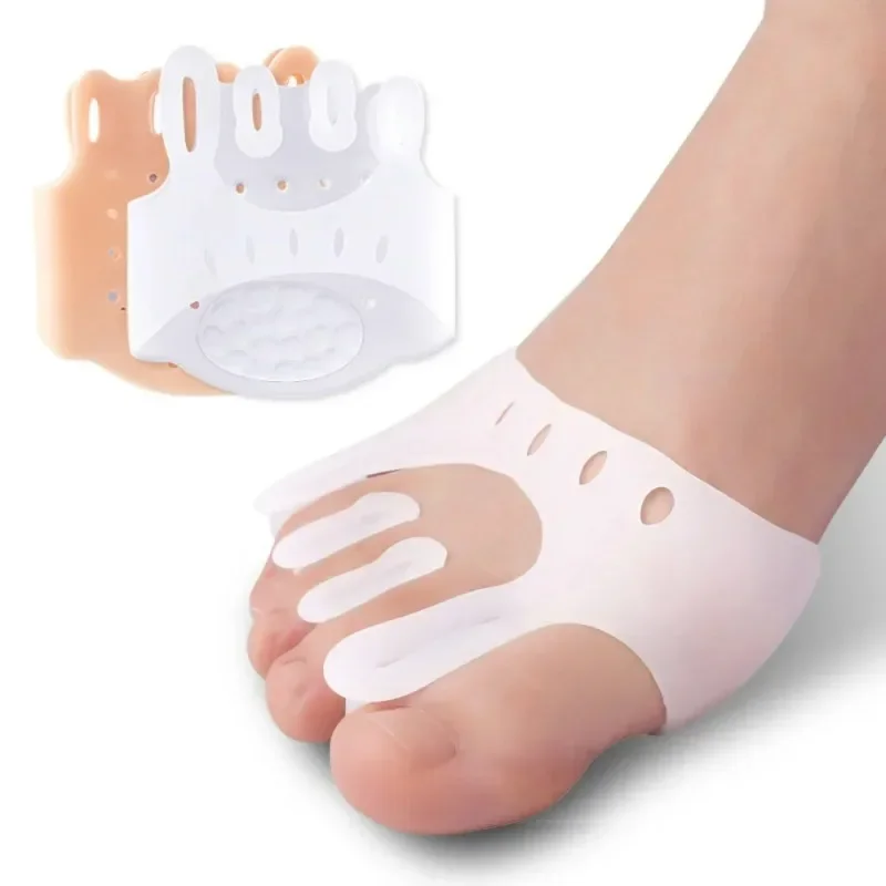 Silicone Toe Separator Metatarsal Pads Hallux Valgus Bunion Corrector Orthotics Pain Relief Forefoot Socks Insole Foot Care Tool