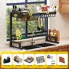 Over Sink Dish Drying Rack Snap-On Design Large Dish Drainer Storage24" - 35.5"(L) x 12"(W) x 19" - 22"(H) 4