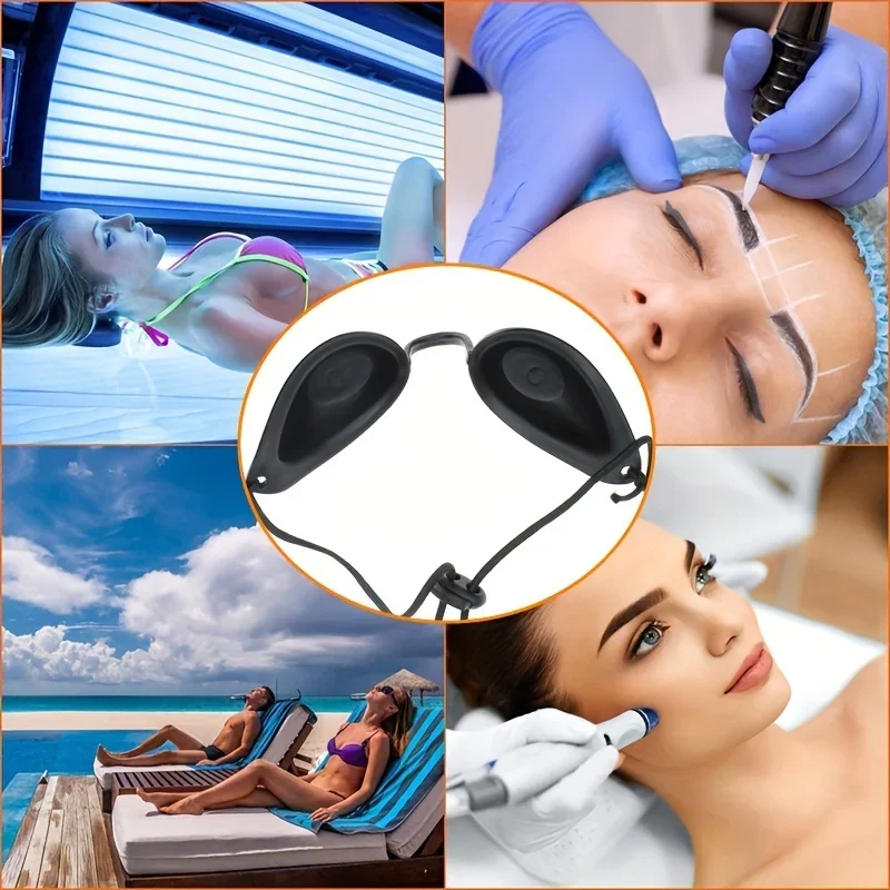 Laser Beauty Instrument Eye Mask Goggles Photon Rejuvenation Eye Mask Sunbathing Sun Shading Thickened Silicone Cover