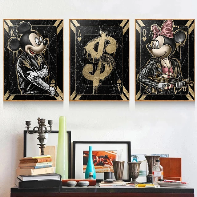 Buy wholesale Pop Art Mickey Mouse Funny Canvas Picture Wall Art