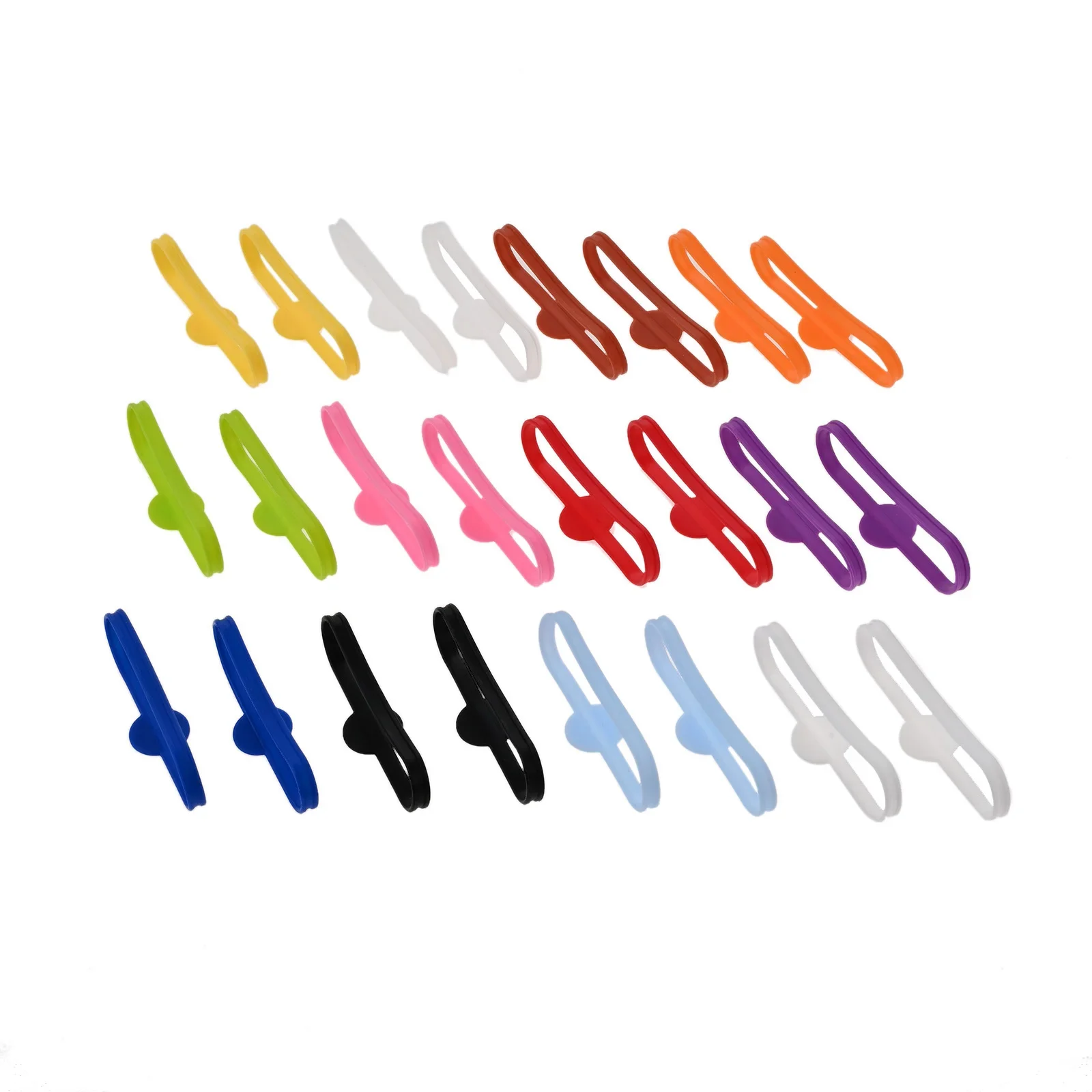 2set/24pcs Food Grade Silicone Wine Glass Markers Universal Durable Reusable Bottle Glass Marker for Home Party Bar Accessories