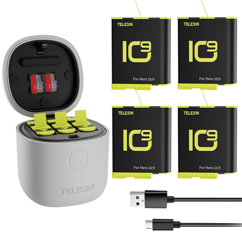 Hero 11 Battery For Gopro Hero 9 10 Fast Charger 1750mah Battery With