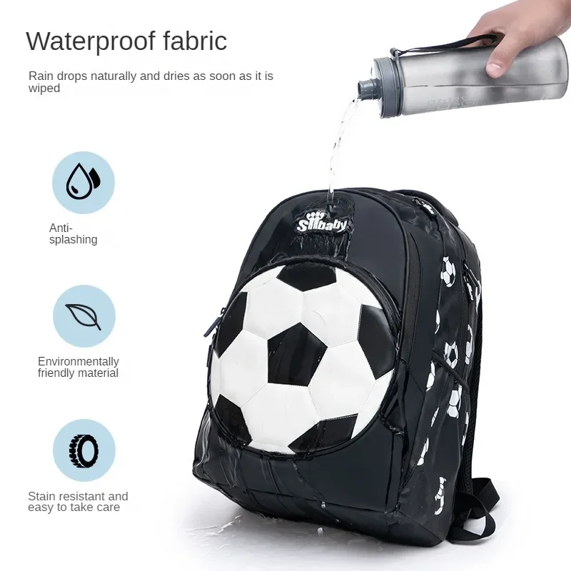 Primary School Bag Kids Football Sport Backpack Children Cartoon Soccer Schoolbag Teenager Boys Girl Waterproof Book Bag Mochila