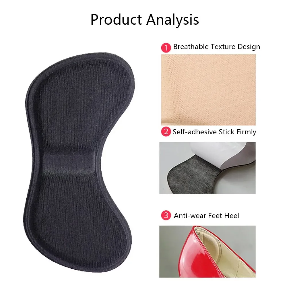 Heel Patch Insole Heel Protector Heel Protector Pads Heel Insoles Heel Cushion Insole Heel Cushion Protector Heel Protector Patches Heel Protector for Women Shoes Size Reducer Filler Cushion Padding 4Pair