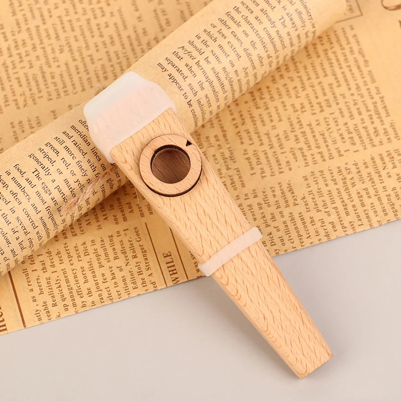 Wooden Kazoo Kazoo Wooden Flute Accompaniment Beginners Flute Simple Easy to Learn and Play The Instrument 1Pc wooden kazoos