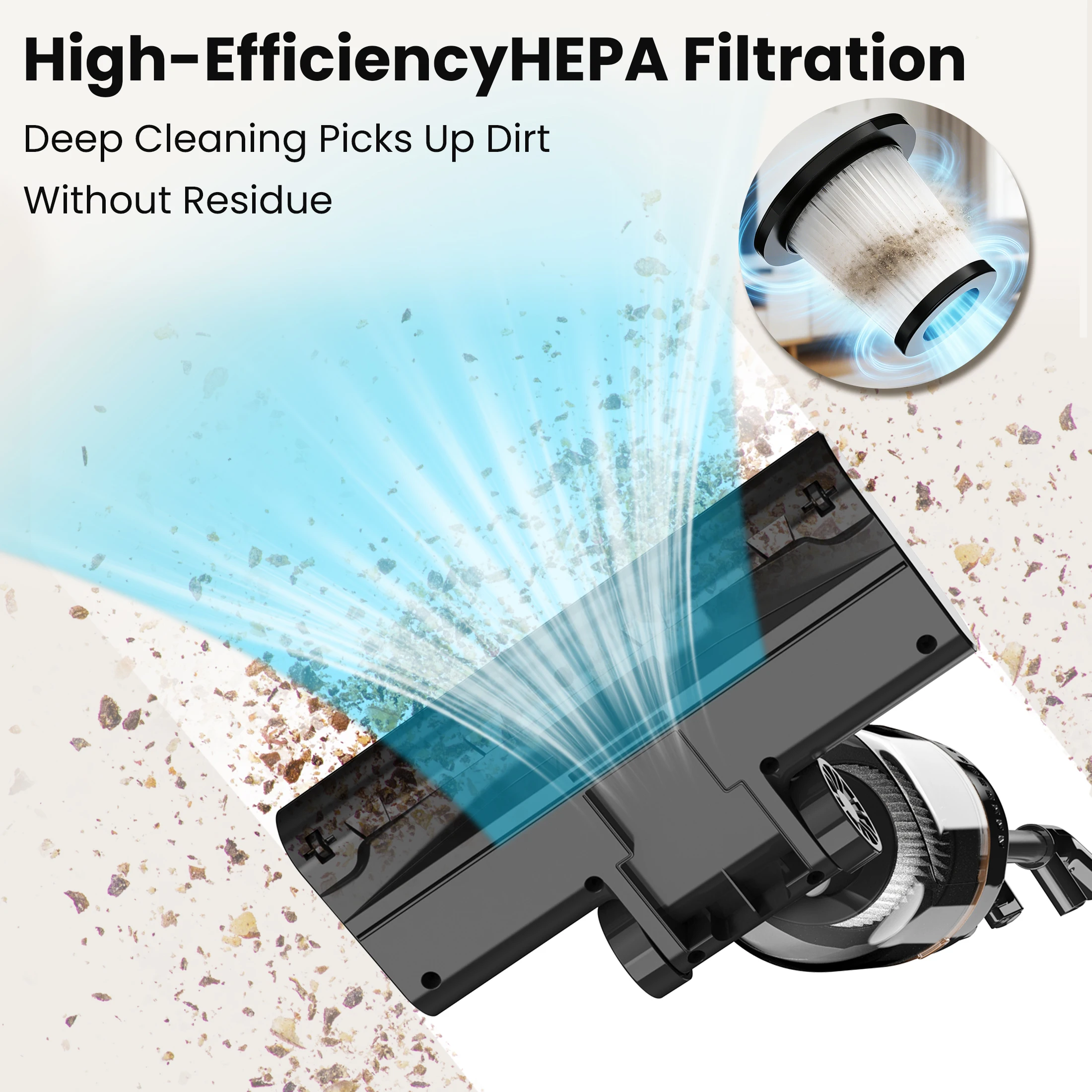 INSE R7 Corded Vacuum Cleaner 600W Powerful Handheld Stick Vacuum 3 in 1 Lightweight Vacuum Cleaners for Carpet Floor Pet Hair 4