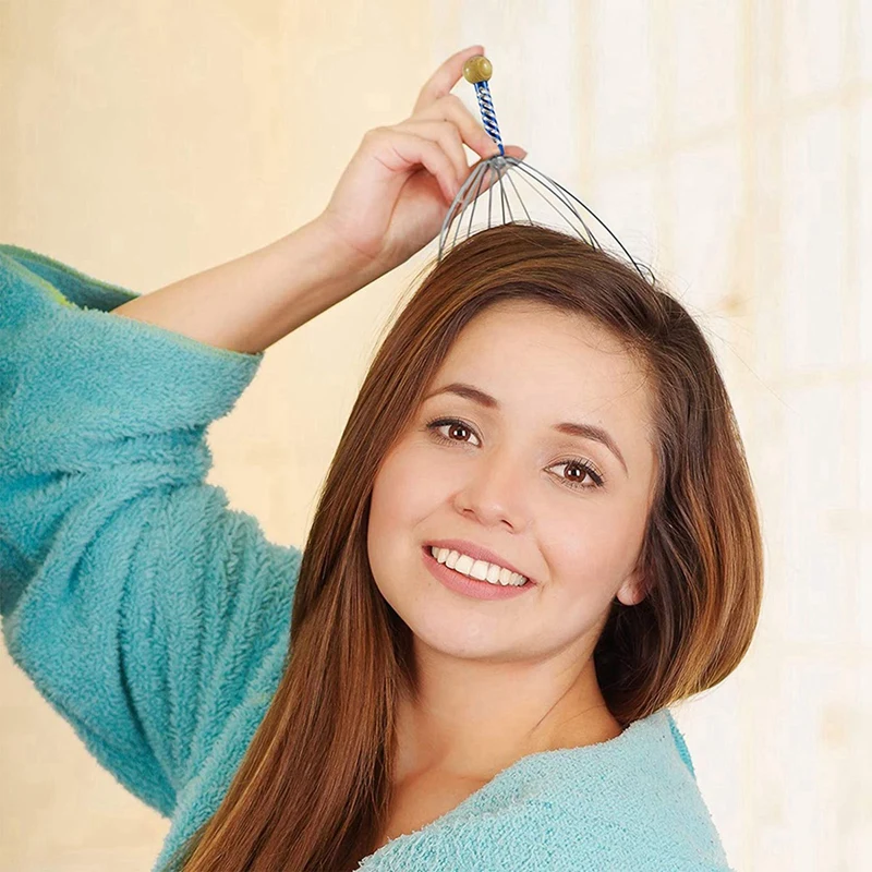 4X Head Massage Spider Head Masseur For Relaxation Therapy And Stress Relief