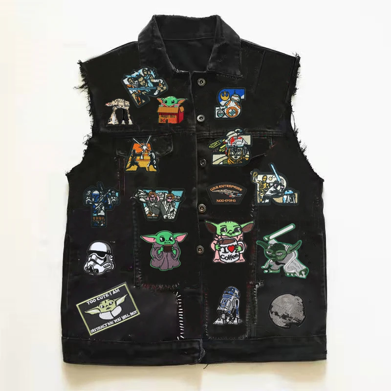 

Star Wars Embroidery Patches for Clothing Fusible Patches on Clothes DIY Patch Jackets Garment Pants Accessories Applique Decor