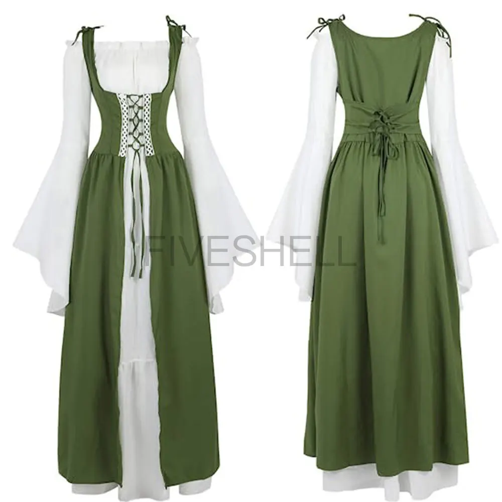 Aazon.co: Vestido Edieval Renacentista Para Ujer, Irlandés, Con Capucha, Estilo Gótico