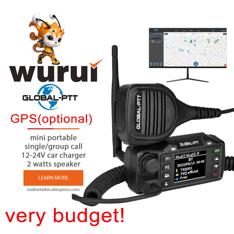 globalptt global car walkie talkie Wurui V1 POC mobile radio