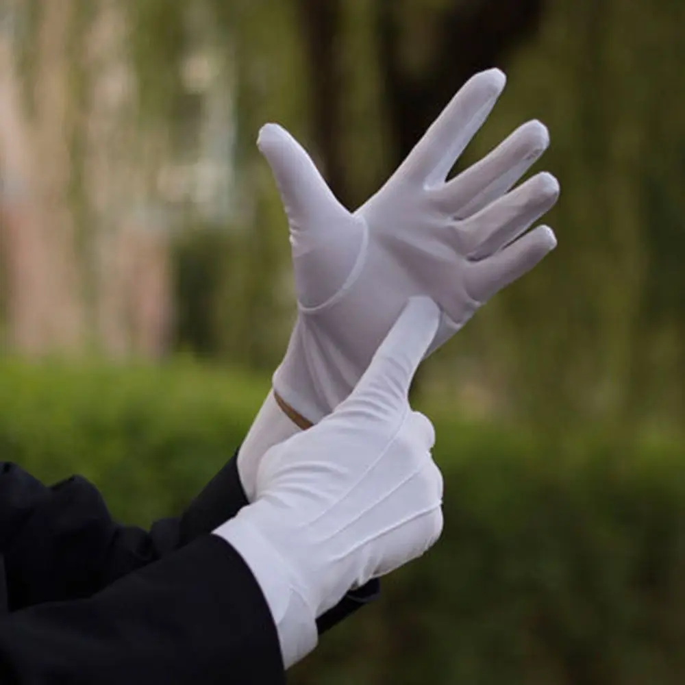 New White Formal Gloves Tactical Gloves Tuxedo Honor Guard Parade Santa Men Inspection Winter Gloves 1Pair Carpentry Work gloves 5