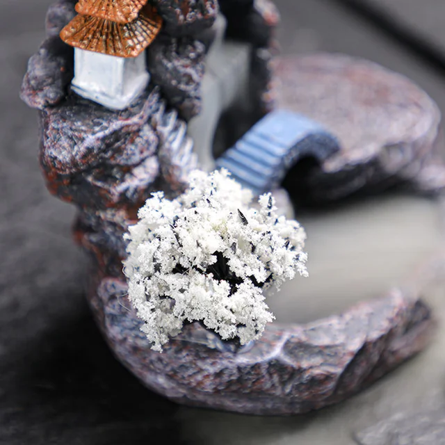 Backflow Incense Holder Waterfall Incense Burner Home Decor Aromatherapy Ornament Incense Cones with Backflow Incense Cones 5