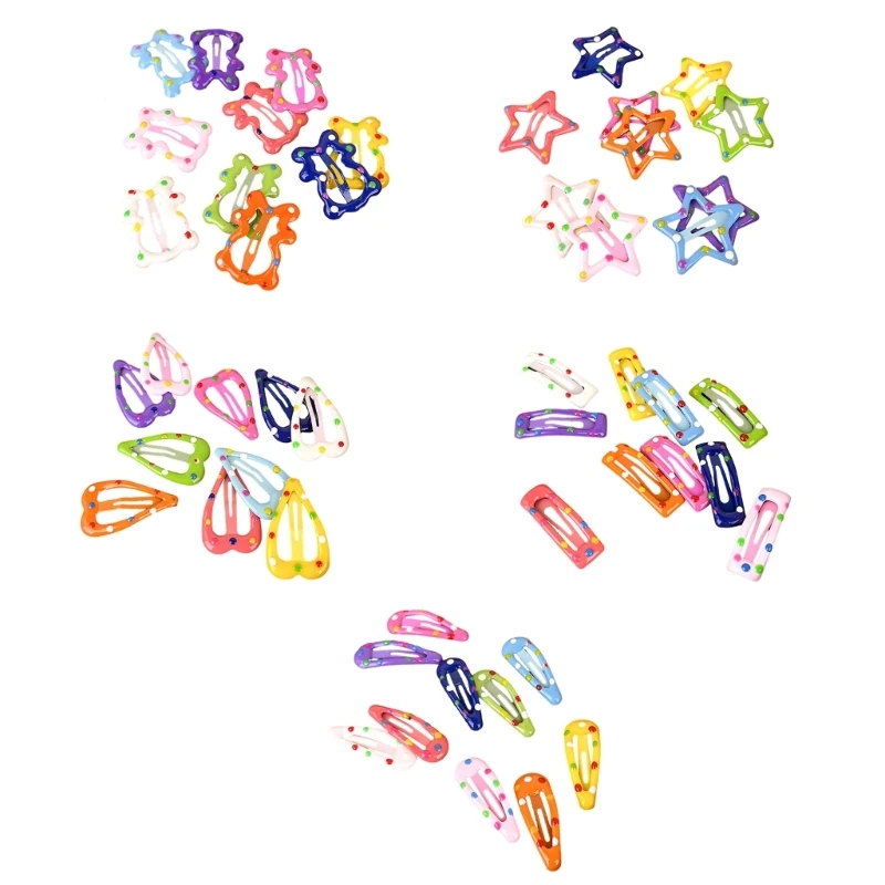 

10pcs Colorful Drip Oil Hairclip Women Girl Haipin Multifunction Hair Supplies Dropship