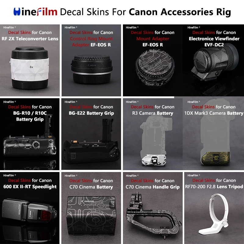 Bg-R10 Bg-R10 Fotocamera Battery Grip Sticker C70 R3 1D Mark Iii Batteria Skin Per Accessori Canon Rig Protector Sticker
