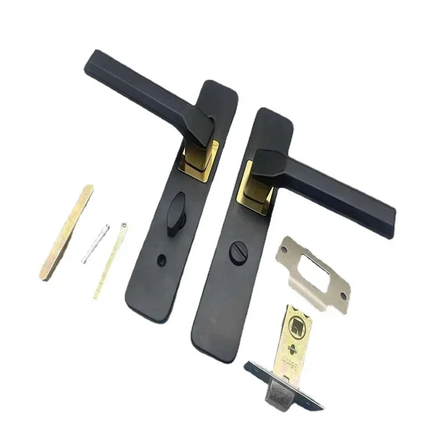 Bathroom Household Universal Aluminum Alloy Indoor Bathroom with Key Handle Lock - Image 5