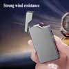 Metal Flameless Windproof Electirc Double Arc Lighter High power Smoking Accessories USB Recharge LED Display Cigarette Lighters 3