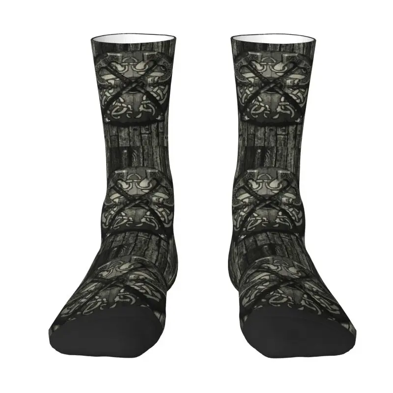Cute Viking Battle Shield Socks Uomo Donna Warm 3D Print Vikings Valhalla Sports Basket Socks