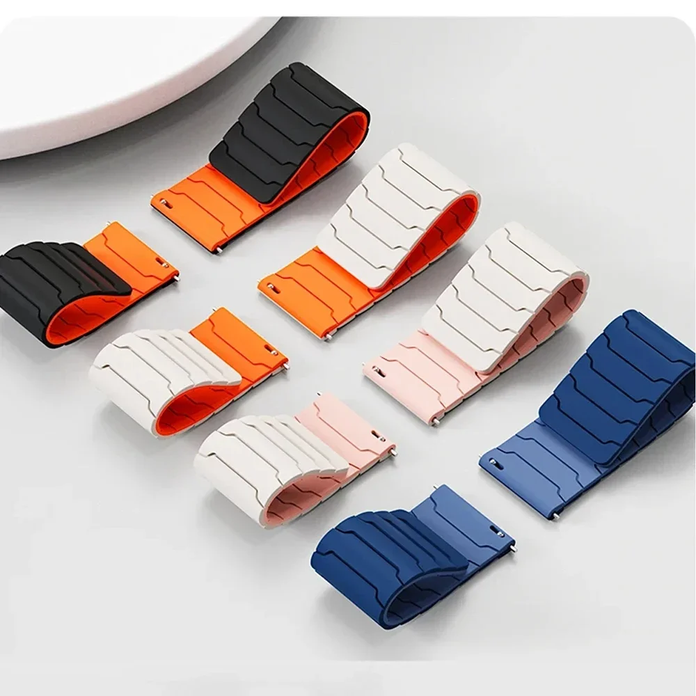 Magnetic Silicone Ultimate Watch Strap Bracelet, 22mm/20mm