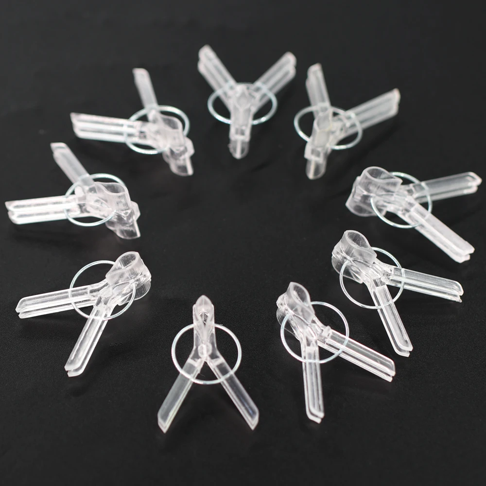 Plastic Plant Supports Plant Clips Plastic Plant Clips Plant Stem Support Plant Support Stick Plant Support Connector Flower Stem Holder 20-100PCS Plastic Grafting Clips Watermelon Garden Plant Support Vegetable Flower Vine Stalks Fix Grow Stands Gardening Supplies