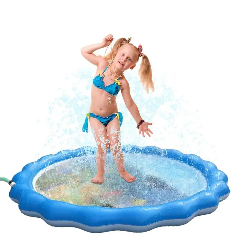 

Dog Sprinkler Pad Water Toys Summer Outdoor Fountain Sprinkler Play Mat Practical Foldable Kid Sprinkler Pad For Boys Children