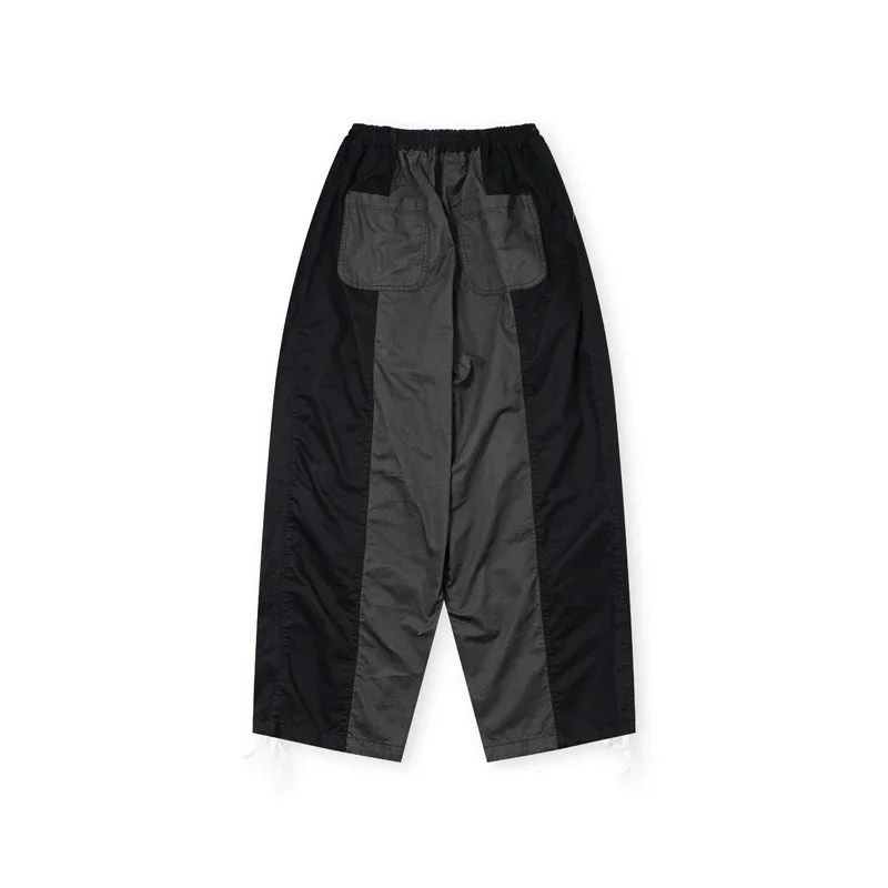 Men's Japan Korean Streetwear Splice Vintage Loose Casual Wide Leg Cargo Pants Women Harem Trousers Cityboy Girls Pant for Men 5